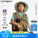 OUTnABOUT 出門走走城市輕戶外兒童釣魚馬甲男女童夏季露營釣魚工裝薄背心童裝親子裝 卡其色【透氣耐磨】 130 兒童碼【115-135cm身高】