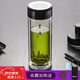 思寶（SIBAO）玻璃水杯墨晶雙層泡茶杯男保溫水晶茶杯商務(wù)玻璃杯官方旗船店 3號-  送杯套杯刷杯墊 460ml