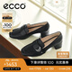 愛步（ECCO）25年夏季新款通勤簡約風(fēng)方頭粗跟高跟鞋 型塑290953 黑色37