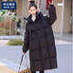 棉致長(cháng)款羽絨棉服女冬季2024新款韓版加厚大被子服寬松連帽保暖外套 優(yōu)雅黑## S 85-115斤
