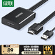 綠聯(lián)HDMI2.0轉(zhuǎn)DP1.4轉(zhuǎn)換器 4K60Hz高清視頻線 240Hz高刷適用臺(tái)式機(jī)筆記本電腦PS4接顯示器 0.5米40238