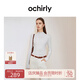 歐時(shí)力OCHIRLY 桑蠶絲羊毛套頭毛衣女修身針織潮流感休閑高級(jí)感 米白 S