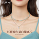 TFY多巴胺夏天綠松石項鏈女款2025新款新中式疊戴鎖骨鏈日常百搭頸鏈 綠松石項鏈+吊墜細鏈
