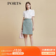 PORTS寶姿商場同款春夏新款女裝“塔克褶裥真絲上衣”LD8B119KWT003 奶白色 L (8)