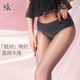 SK「洙光.銀河」絲襪女夏薄款網(wǎng)紗無(wú)縫襠灰色馬油性感油亮連褲襪 銀河灰 L 無(wú)縫襠 （150-170cm）