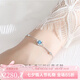 朵菲（Duofei）【K彩金+托帕石】玫瑰之戀手鏈女送女友七夕情人節(jié)送老婆生日禮物 皎月白天然托帕石【可刻字