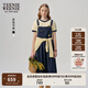 Teenie Weenie小熊女裝白色連衣裙2025夏季新款清新休閑時尚學院背帶裙 藏青色 S