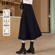 絲柏舍A字半身裙2025秋裝新款女裝寬松款顯瘦高腰中長(cháng)裙
