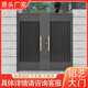鋁藝別墅大門農(nóng)村自建房庭院雙開門鋁合金圍墻院子電動平移對開門 來圖定制