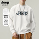 JEEP SPIRIT吉普衛衣男秋季長(cháng)袖圓領(lǐng)套頭寬松時(shí)尚印花休閑衣服男裝 白色 L
