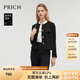 PRICH【綿羊毛】時(shí)尚通勤短款西裝冬季新款正肩圓領(lǐng)外套女裝 19黑色 M 160