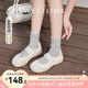 西遇運(yùn)動瑪麗珍鞋女2025新款夏季魔術(shù)貼休閑厚底芭蕾鞋黃色德訓(xùn)鞋七夕 米色 （35/8/9預(yù)售9月3日） 37 (235)
