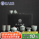 蘇氏陶瓷（SUSHI CERAMICS）汝窯冰花釉茶具套裝開(kāi)片可養(yǎng)金線泡茶壺三才蓋碗8高檔七夕禮物