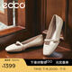 愛步（ECCO）芭蕾舞鞋女 25年新款倪妮同款百搭瑪麗珍淺口單鞋 舞悅234303 石灰色23430301378 37