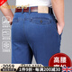 NOSSKISS國際男裝品牌牛仔褲男夏季薄款寬松精梳棉高腰爸爸裝牛仔2025新款 深藍(lán)色 32 (2尺5)