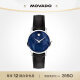 摩凡陀（Movado）瑞士手表 石英皮帶女表 經典瑞表 博物館系列 0607422禮物送禮