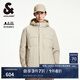 杰克·瓊斯（JACK&JONES）男裝衣服秋冬多口袋三防短款工裝鴨絨連帽羽絨服男戶外保暖外套 卡其色 L 180