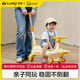 樂的小黃鴨兒童扭扭車1-3歲可坐大人寶溜溜搖搖防側(cè)翻周歲禮物V7+推桿
