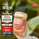 樂扣樂扣（LOCK&LOCK）男女杯子便攜咖啡杯高顏值耐熱泡茶杯玻璃杯硅膠防燙杯套蘇打杯 藕粉色（直飲口）