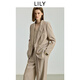 LILY2025秋新款女裝老錢(qián)風(fēng)氣質(zhì)商務(wù)通勤休閑高級感卡其色西裝外套 716淺卡其 M