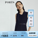 PORTS寶姿 商場(chǎng)同款新品氣質(zhì)百搭不對(duì)稱系帶連體褲LL8P041NWB011 丈青 L (8)