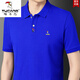 啄木鳥(niǎo)（TUCANO）夏季純棉透氣柔軟翻領(lǐng)Polo保羅衫男短袖T恤休閑寬松克萊因藍上衣 藍色 L (170)