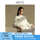 HECO【蝶舞錄】新中式國風25春夏時尚蝴蝶珠片繡立領襯衫長袖上衣女 白色 M