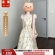 蕓蕁裙子女夏季2025新款超好看獨(dú)特漂亮多巴胺微胖掐腰裙女新款初夏穿 圖片色【版】 L 110-125斤
