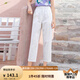 茵曼（INMAN）夏季女通勤直筒九分褲中高腰顯瘦百搭經(jīng)典薄款休閑褲子 珍珠白 28