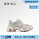 GG-CC【徐若晗同款】幻夜粒子夏季新款做舊厚底老爹鞋網(wǎng)鞋子女G25S9709 粉色 37