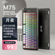 自由狼M75 無(wú)線(xiàn)藍牙雙模鍵盤(pán)機械手感筆記本MAC手機ipad平板電腦游戲辦公通用 便攜迷你PBT球帽帶顯示屏 月夜-漸變色【無(wú)線(xiàn)+藍牙/雙模連接】智能屏顯