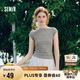 森馬（Semir）短袖T恤女短款純色顯瘦2025夏緊身一字領(lǐng)上衣小性感107425100091