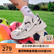 斯凱奇（Skechers）踏浪小白鞋男透氣休閑鞋學(xué)院風(fēng)運動鞋118321 白色/黑色/銀色/WBKS 41