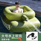水上充氣坦克噴水游泳圈帶水槍兒童成人玩具沖浪坐騎大人男童浮排 大號水上坦克+電動氣泵