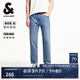 杰克·瓊斯（JACK&JONES）男裝潮流舒適涼感面料時(shí)尚貓須水洗個(gè)性做舊磨破牛仔褲225232012 E39中藍(lán)牛仔 30 170 W30