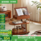 全友家居中古風(fēng)家具可移動(dòng)沙發(fā)邊幾小戶客廳型置物收納小推車柜子家用 復(fù)古棕|邊幾