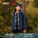 AIGLE艾高經(jīng)典款女士短款全拉鏈加厚保暖舒適休閑戶外抓絨外套 帝國深藍 AF562 40