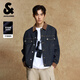 杰克·瓊斯（JACK&JONES）25年秋季男裝復(fù)古寬松撞色翻領(lǐng)潮流原色牛仔夾克外套男品牌外套 A13 深牛仔藍(lán) L 180