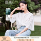香影白色五分袖襯衫女2025夏季新款圓領襯衣蕾絲花邊鉤花鏤空上衣 白色 M