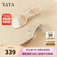 他她（TATA）2025夏時(shí)尚女拖鞋XEK04BT5 銀(米白底) 36