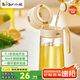小熊（Bear）油壺 玻璃瓶調(diào)料瓶醬油瓶廚房油罐壺660ml自動開合不掛油CX-JW021