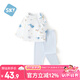 舒貝怡嬰兒衣服內(nèi)衣套裝兒童男女童秋衣秋褲夏季空調(diào)服睡衣藍(lán)色100CM