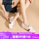 星期六（St&Sat）德訓(xùn)鞋單鞋芭蕾舞鞋女外穿一腳蹬舒適2025新款春夏配裙子 米白色 37 標(biāo)準(zhǔn)碼