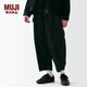 無(wú)印良品 MUJI Labo 男女通用 燈芯絨工裝褲無(wú)性別男款女款休閑褲褲子長(cháng)褲 黑色 L