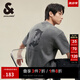 杰克·瓊斯（JACK&JONES）男裝復(fù)古簡(jiǎn)約舒適基礎(chǔ)百搭哥特字母飛鳥(niǎo)寬松圓領(lǐng)短袖T恤男 石雕灰E05 M (175)