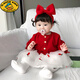 G.DUCKKIDS童裝品牌 嬰兒衣服秋裝女童公主裙韓版紅色周歲禮服裙0一6歲女寶 裙子 80cm