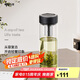 萬象（WANXIANG）玻璃杯經(jīng)典皮紋U2R商務(wù)辦公杯高硼硅泡茶杯420ML家用帶濾網(wǎng)水杯