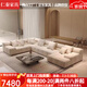 仁秦沙發(fā)客廳2025現(xiàn)代簡約小戶型意式極簡輕奢泡芙豆腐塊科技布藝沙發(fā) B1組合s（顏色聯(lián)系客服 磨砂絨布+乳膠坐墊 1cm