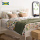 宜家（IKEA）STRANDLUMMER斯丹魯默被套枕套床上用品夏季床單三件套 花卉圖案 被套和2枕套200x230cm