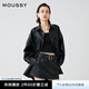 moussy 女裝新款街頭風皮衣外套女028HSZ30-0531 020黑色 均碼